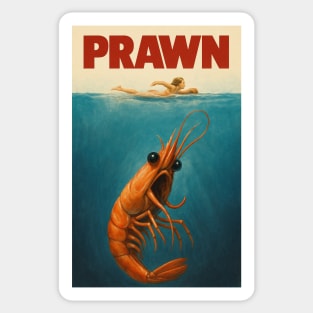 Prawn - Jaws Parody Sticker
